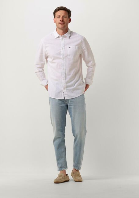 Witte TOMMY JEANS Casual overhemd TJM REG LINEN BLEND SHIRT - large