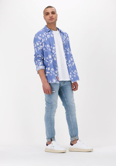 Lichtblauwe SCOTCH & SODA Casual overhemd REGULAR FIT BONDED SHIRT - large