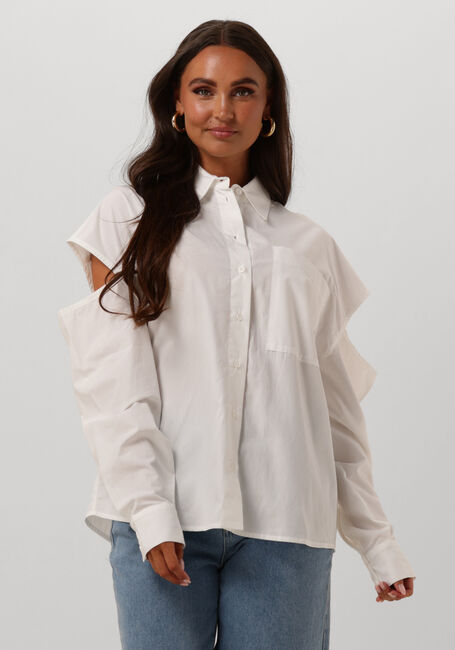 Witte ALIX THE LABEL Blouses LADIES WOVEN CUT OUT POPLIN BLOUSE - large