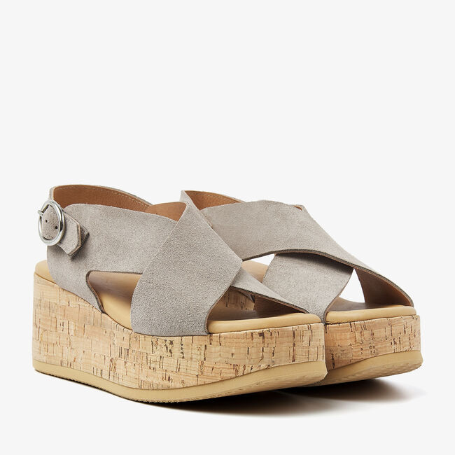 Beige VIA VAI Platte sandalen SISSEL RAISE - large