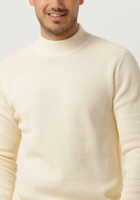 Ecru PUREWHITE Trui JAQUARD WASHED MOCKNECK - large