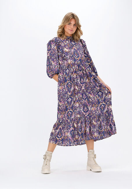 Paarse LOLLYS LAUNDRY Midi jurk CANA DRESS - large