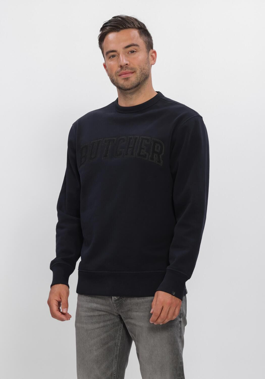 Donkerblauwe BUTCHER OF BLUE Sweater BUTCHER CREW - large
