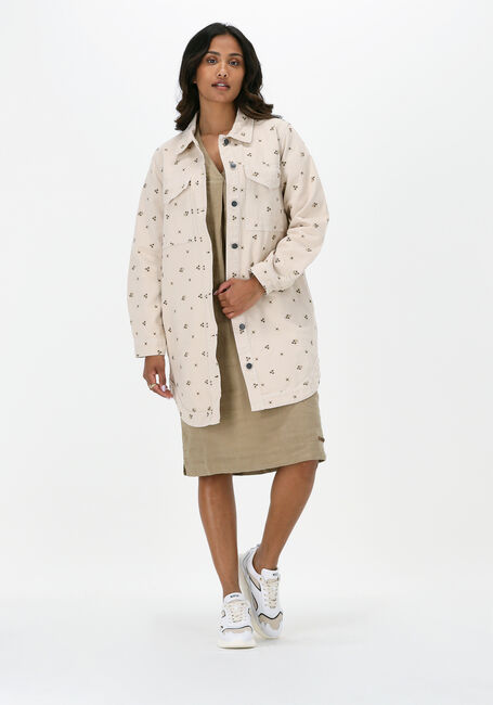 Beige OBJECT Spijkerjas JAYLA TWILL LONG SHIRT - large