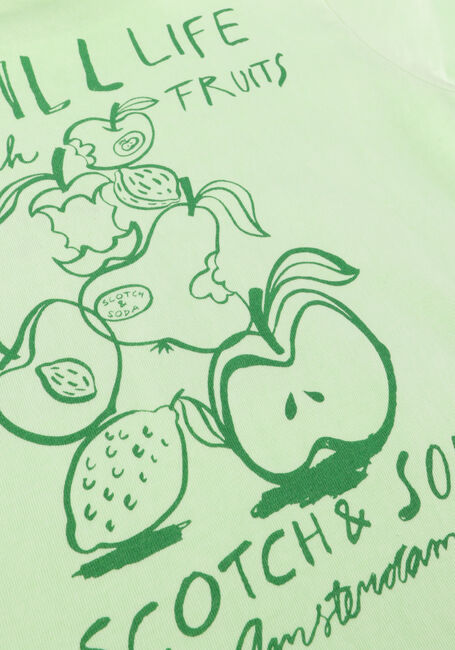 Groene SCOTCH & SODA T-shirt REGULAR FIT SHORT SLEEVED WASHED ARTWORK - large