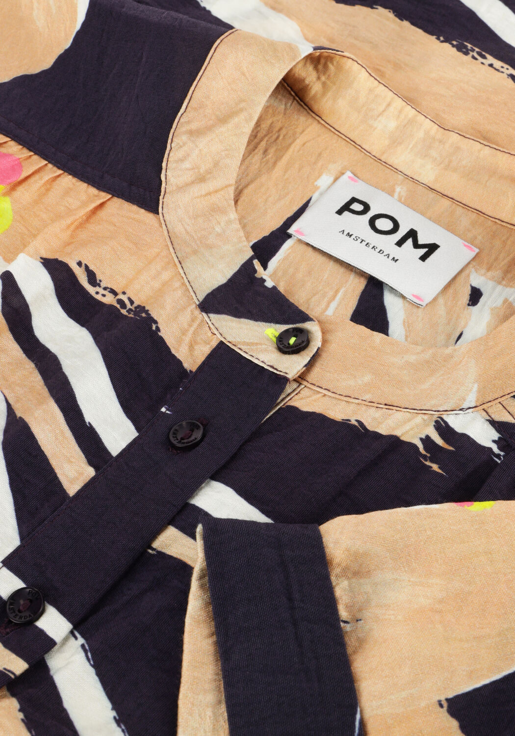 Beige POM AMSTERDAM Mini jurk ARTISAN DRESS - large