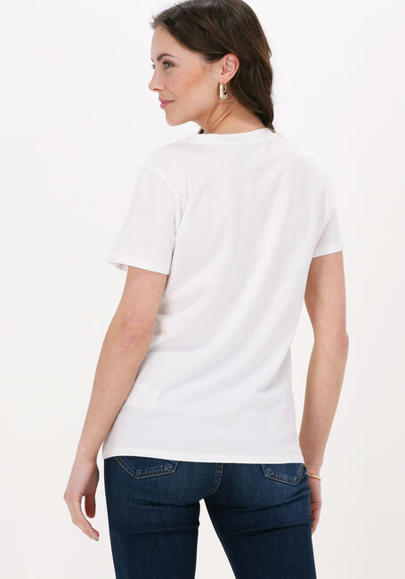 Witte GUESS T-shirt EMBLEM LOGO EASY FIT - large