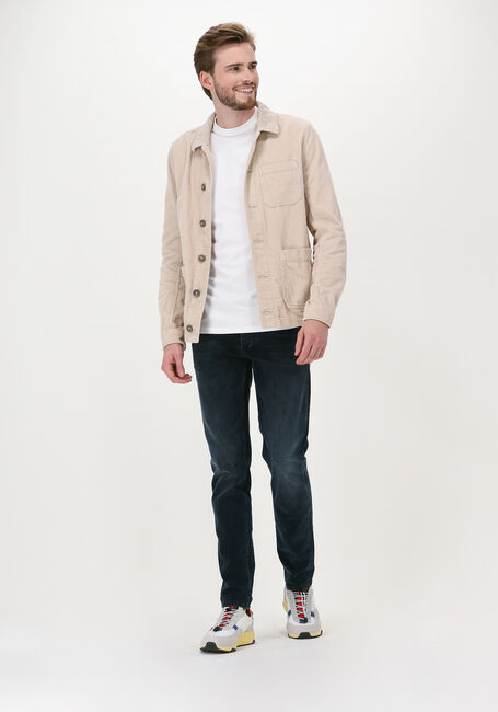 Beige CAST IRON Overshirt BUTTON JACKET CORDUROY WORKER - large