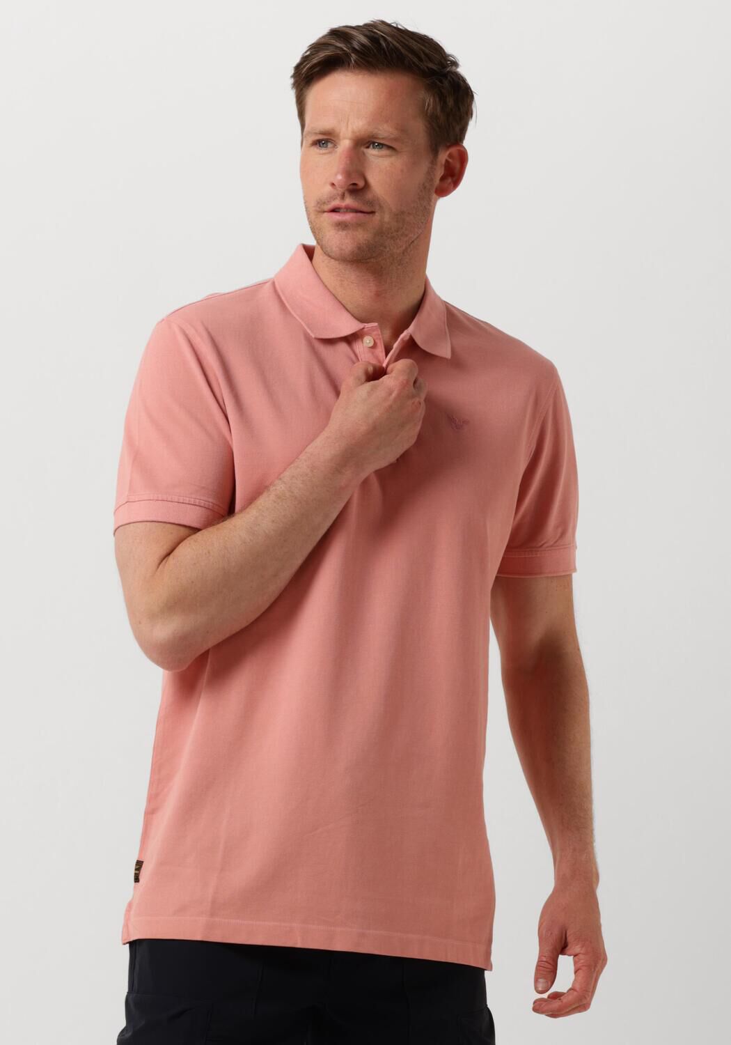 PME LEGEND Heren Polo's & T-shirts Short Sleeve Polo Pique Garment Dye Roze