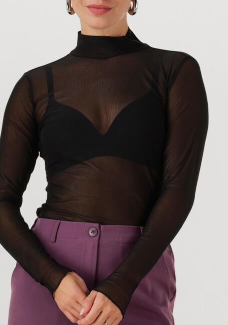 Zwarte CC HEART Top EVE MESH TURTLENECK - large