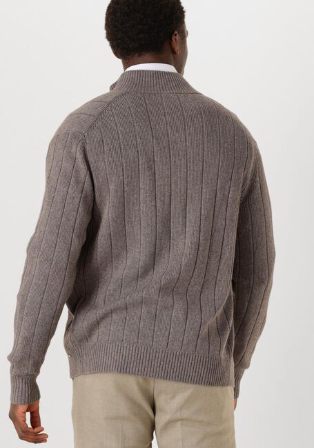 Bruine GENTILUOMO Trui TURTLE BUTTON+ZIP LS - large