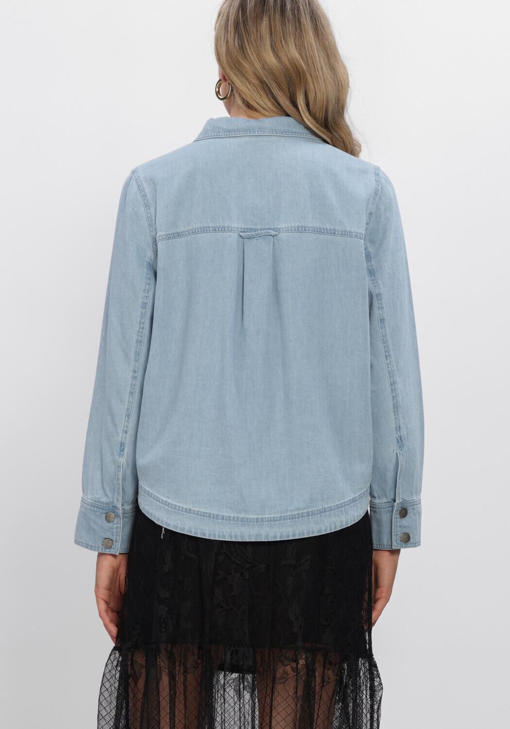 Blauwe ROUGE EDIT Blouses ROUFRANCIE MAE L/S OVERSIZED - large