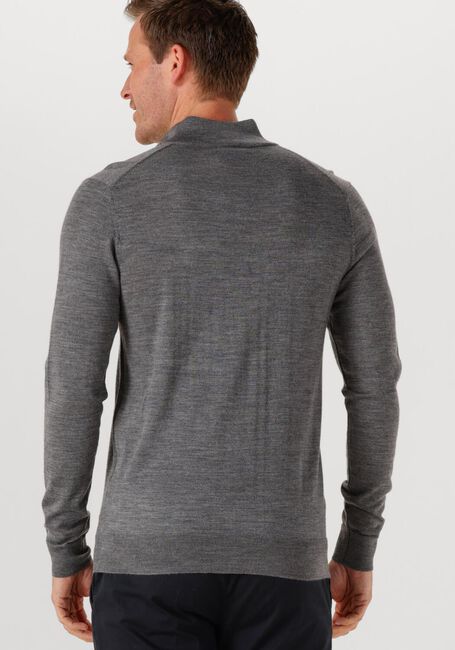 Grijze PROFUOMO Trui PULLOVER HALF ZIP MERINO - large