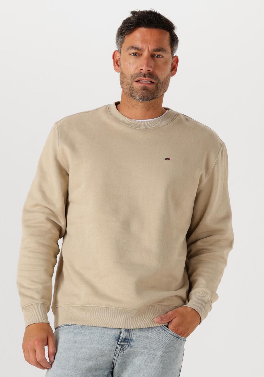 TOMMY JEANS Heren Truien & Vesten Tjm Reg S Flag Crew Ext Beige