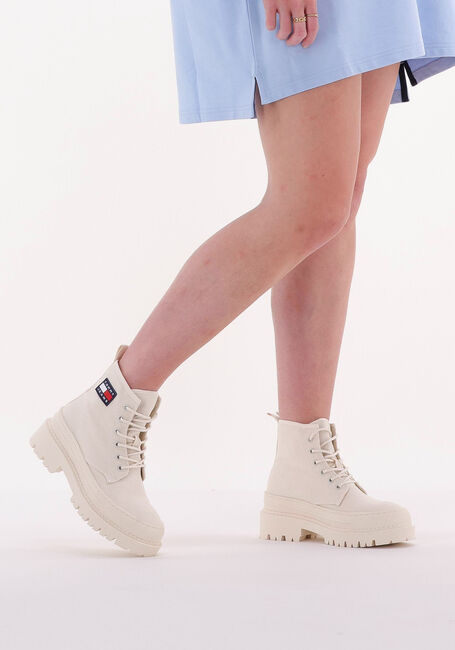 Witte TOMMY JEANS Veterboots TOMMY JEANS FOXING Witte TOMMY JEANS Veterboots TOMMY JEANS FOXING - large