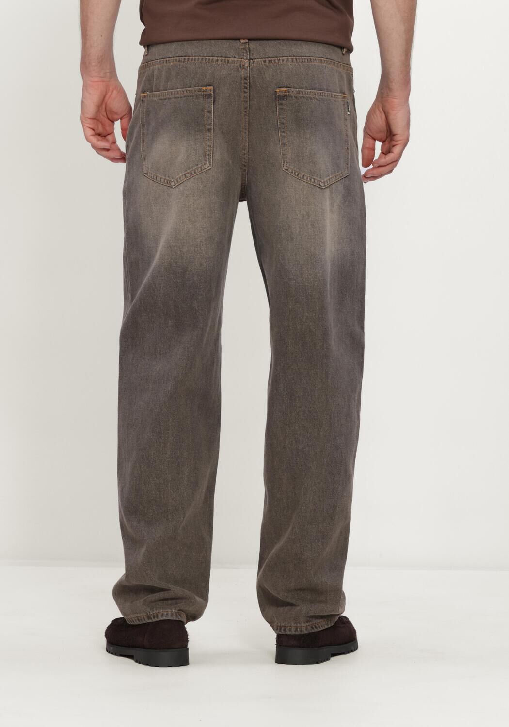 Bruine WOODBIRD Wide jeans WBLEROY TOBI JEANS - large