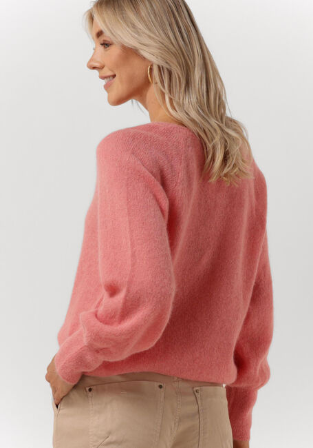 Roze SUMMUM Trui V-NECK SWEATER FEATHER LIGHT ALPACA KNIT - large
