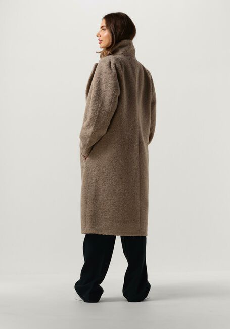 Taupe MINUS Teddy jas SAIDIE VEGAN FUR COAT - large