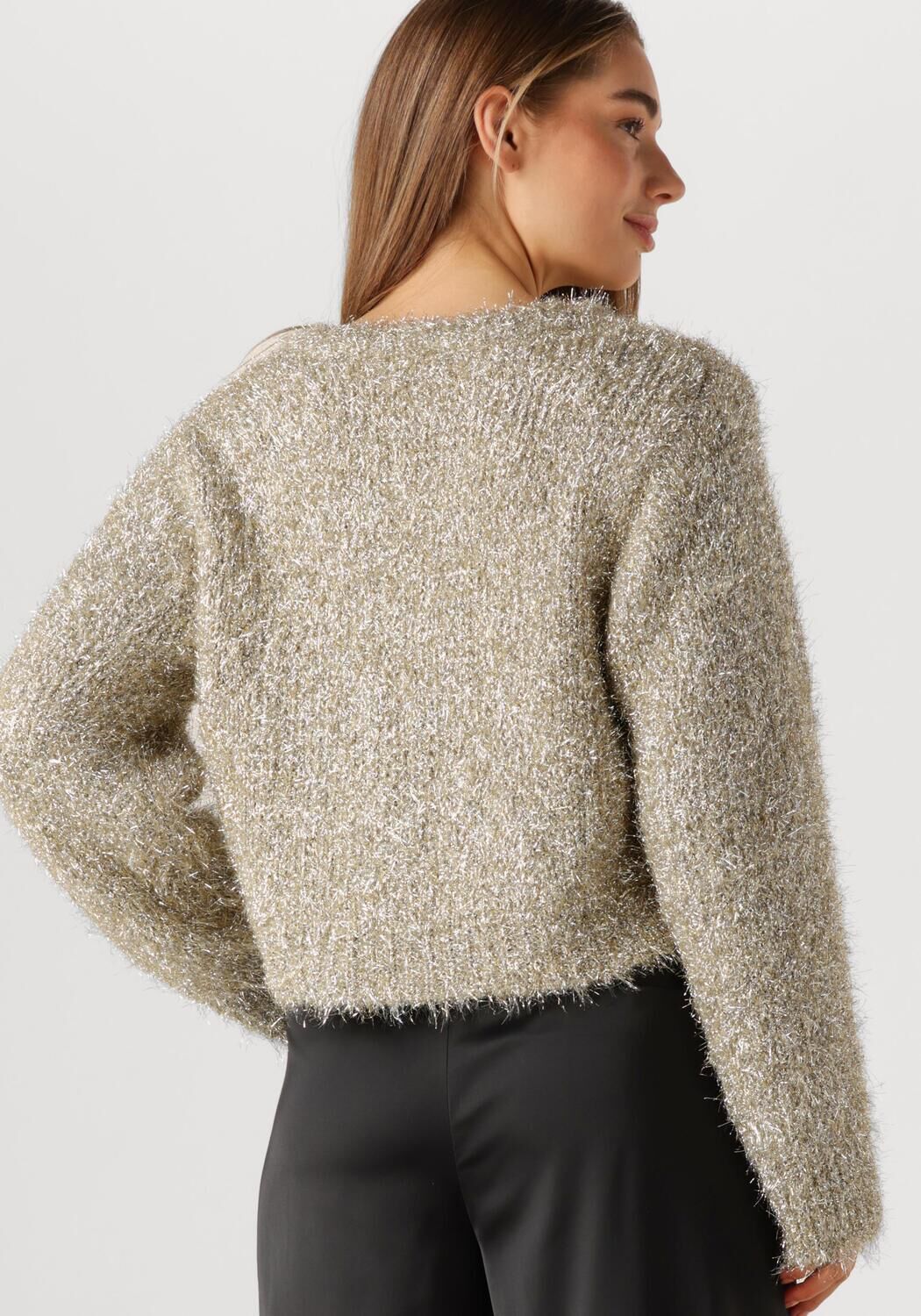 KNIT-TED Dames Truien & Vesten Lynn Cardigan Goud