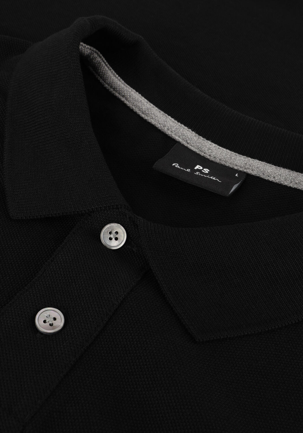 Zwarte PS PAUL SMITH Polo MENS SLIM FIT LS POLO SHIRT ZEBRA - large