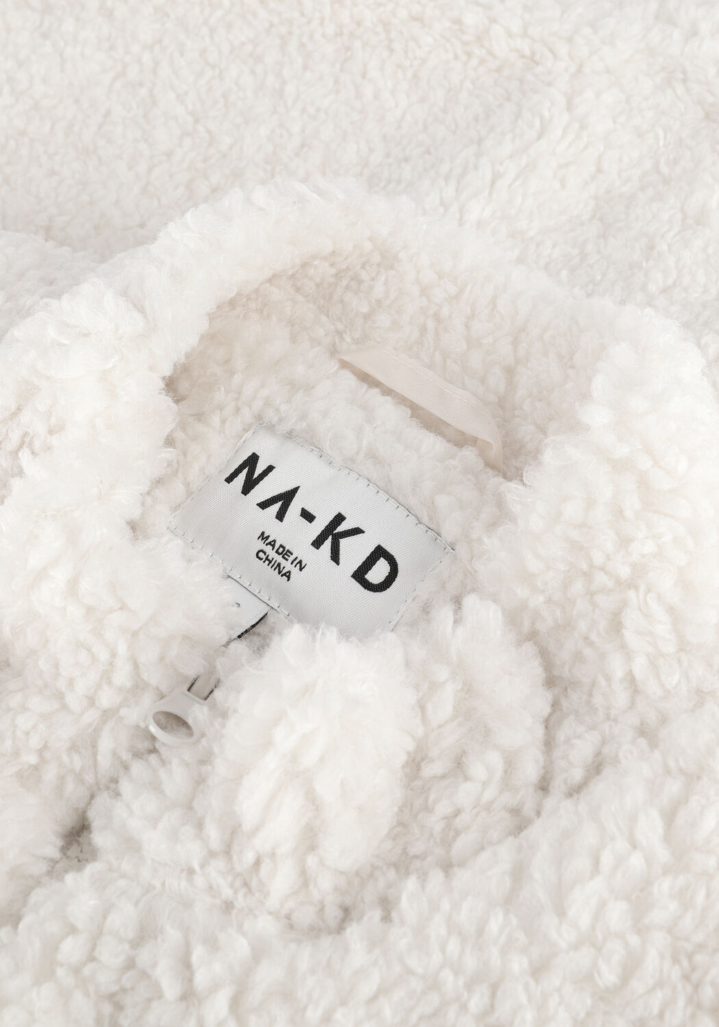 Gebroken wit NA-KD Bodywarmer TEDDY VEST - large