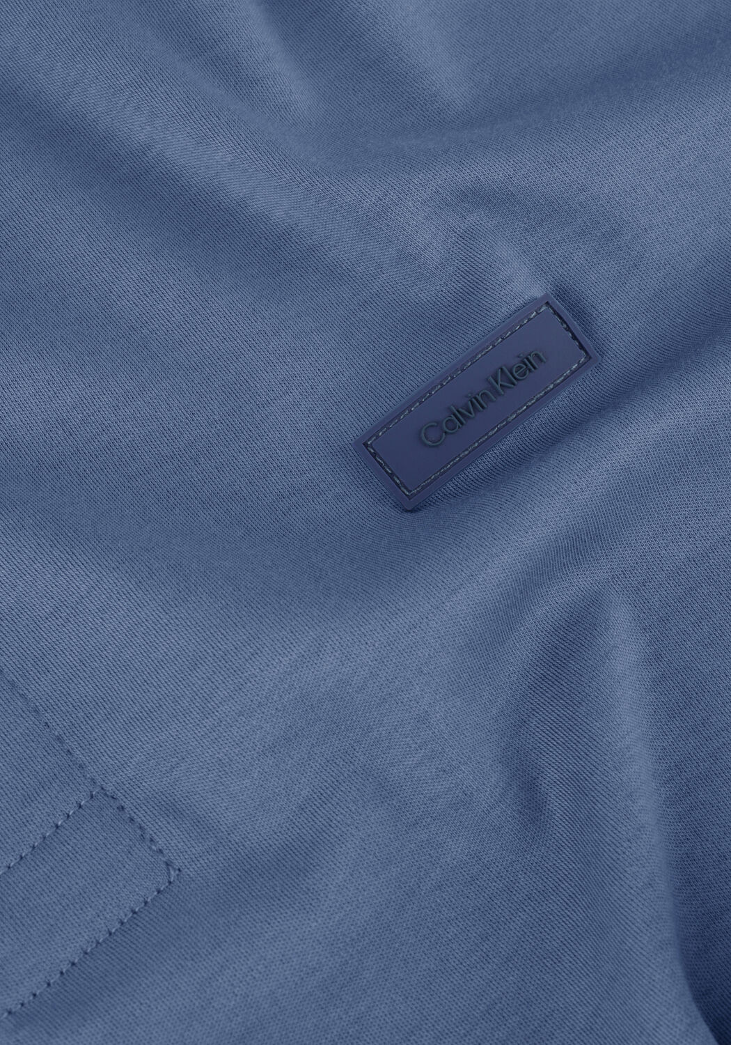 Blauwe CALVIN KLEIN Polo SMOOTH COTTON SLIM POLO - large