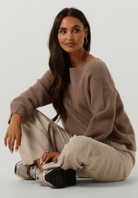 Taupe KNIT-TED Trui PAM - large