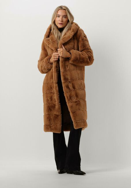 Camel MOSCOW Faux fur jas 10-09-NADJANA - large