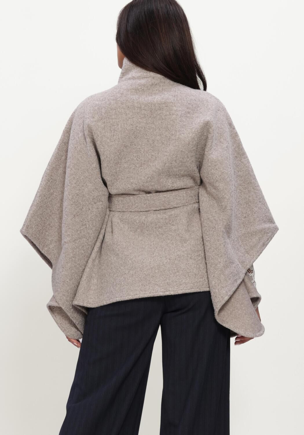 Grijze LIU JO Sjaal LOGO - CLOACK/PONCHO - large