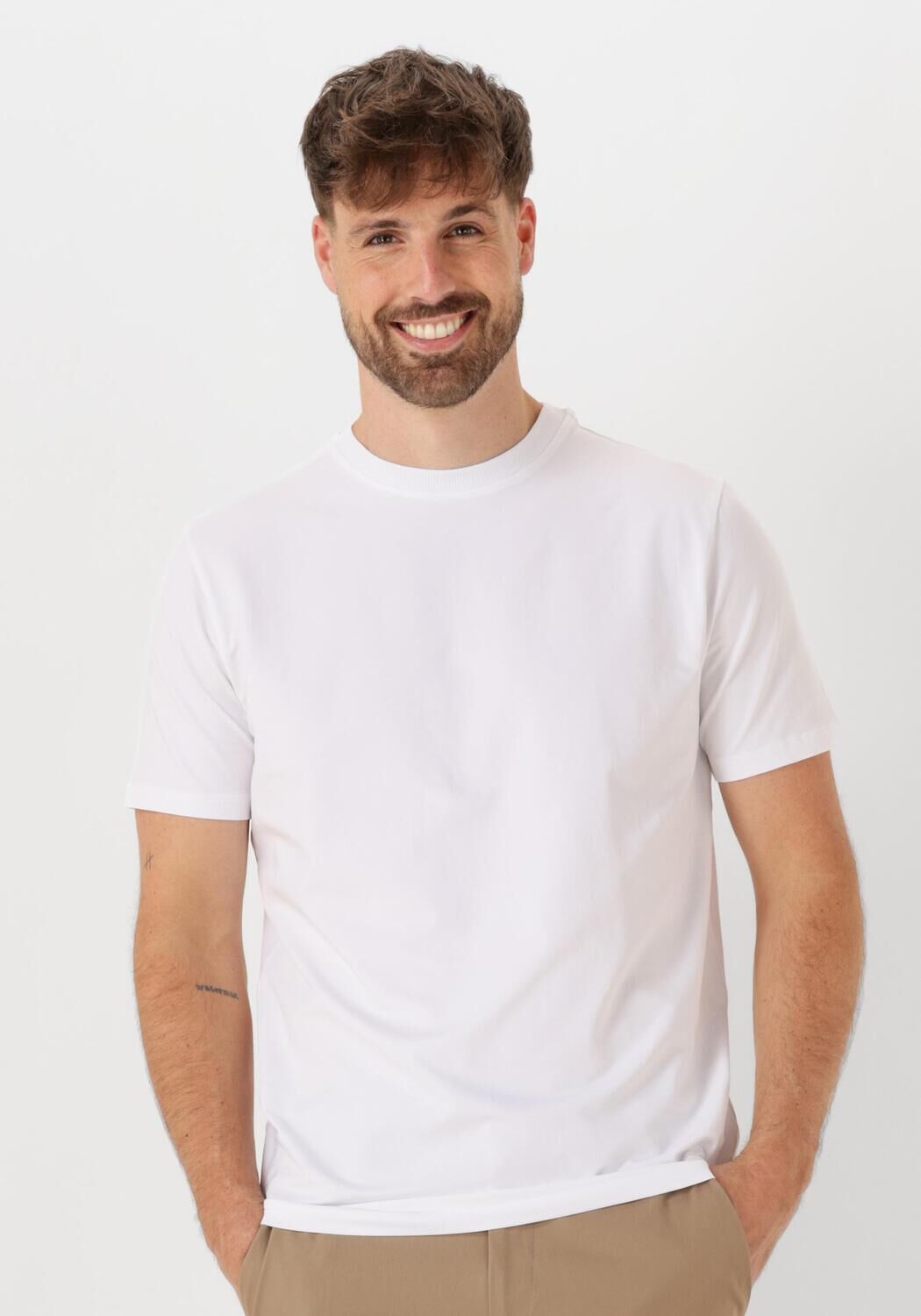 GENTILUOMO Heren Polo's & T-shirts T-shirt Ss J2016-202 Wit