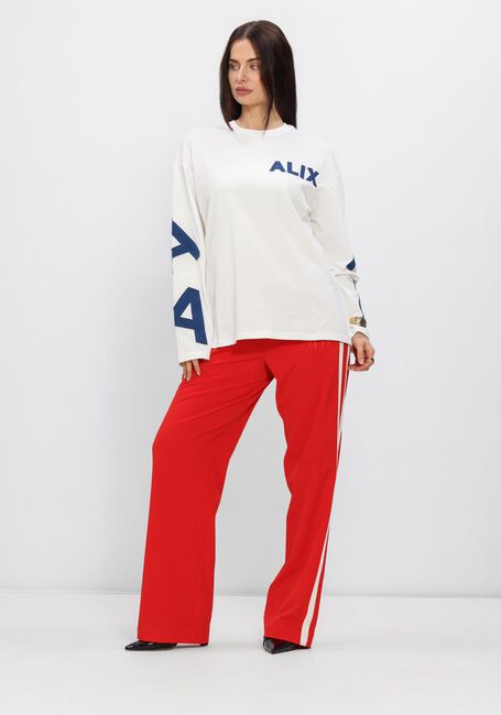 Witte ALIX THE LABEL T-shirt LADIES KNITTED PATCH LONGSLEEVE T-SHIRT - large