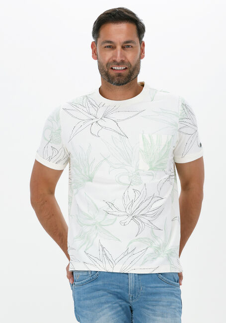 Beige CAST IRON T-shirt SHORT SLEEVE R-NECK REGULAR FIT TWILL JERSEY - large