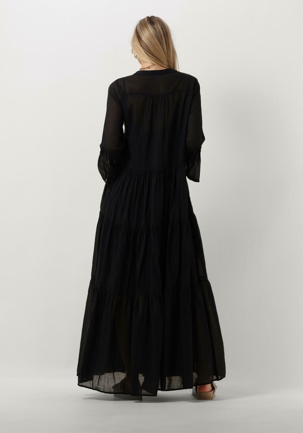 zwarte devotion maxi jurk manousia