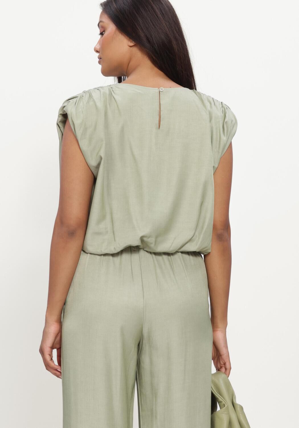 Mint REFINED DEPARTMENT Blouses LADIES WOVEN FLOWY CROPPED BLOUSE LIV - large