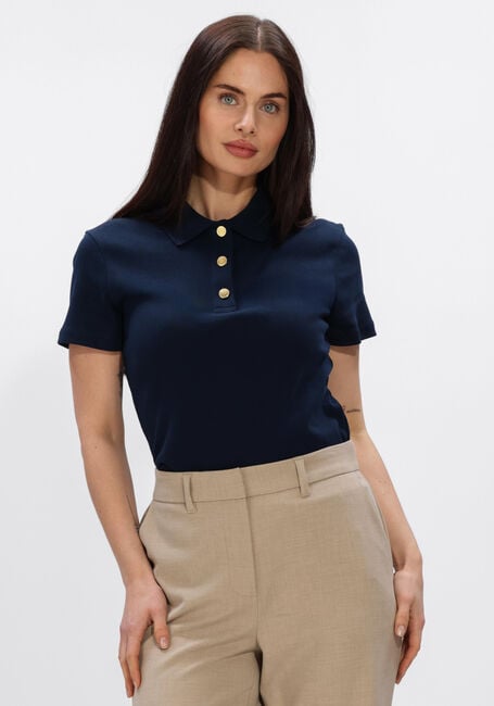 Donkerblauwe TOMMY HILFIGER Top GOLD BUTTON SLIM - large