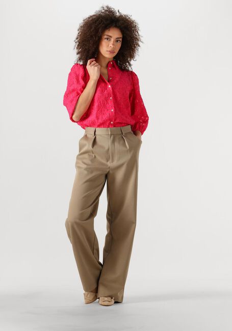 Roze JANSEN AMSTERDAM Blouses NANNE BLOUSE FJ 722 3/4 PUFFED SLEEVE - large