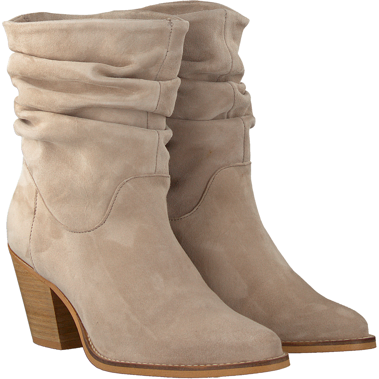 Beige OMODA Enkellaarsjes ELLA WESTERN 21 | Omoda Beige SENDRA Enkellaarsjes 16751 | Omoda