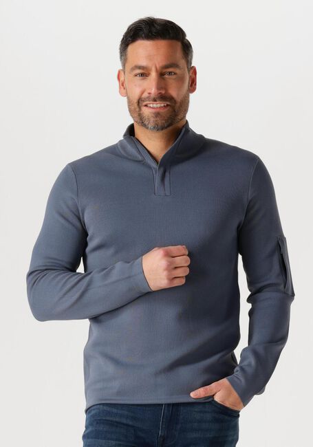 Blauwe GENTI Trui TURTLE ZIP - large
