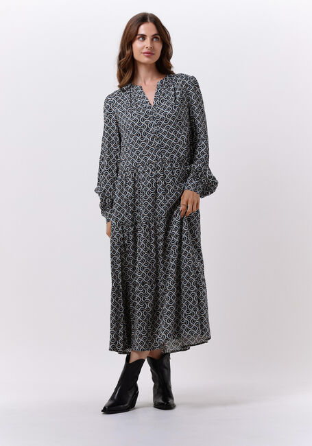 Blauwe DEA KUDIBAL Maxi jurk CATHRIN (V) - DRESS WITH BALLOON SLEEVES - large
