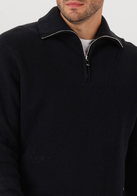 Zwarte PURE PATH Trui LOOSE FIT HALF ZIP KNITWEAR - large
