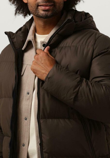 Bruine PUREWHITE Gewatteerde jas SHORT PADDED JACKET - large