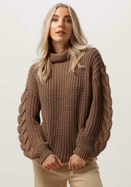 Bruine Y.A.S. Coltrui YASSANNE LS KNIT ROLLNECK PULLOVER - large
