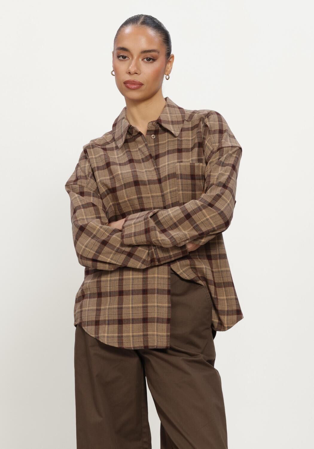 Bruine ROUGE EDIT Blouses ROUFIONA HW W/F F/L TROUSER - large