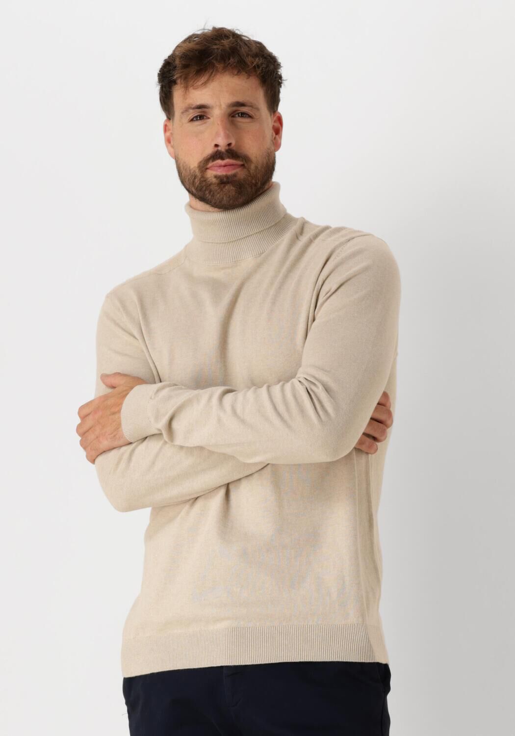 SELECTED HOMME Heren Truien & Vesten Slhberg Roll Neck Noos Beige