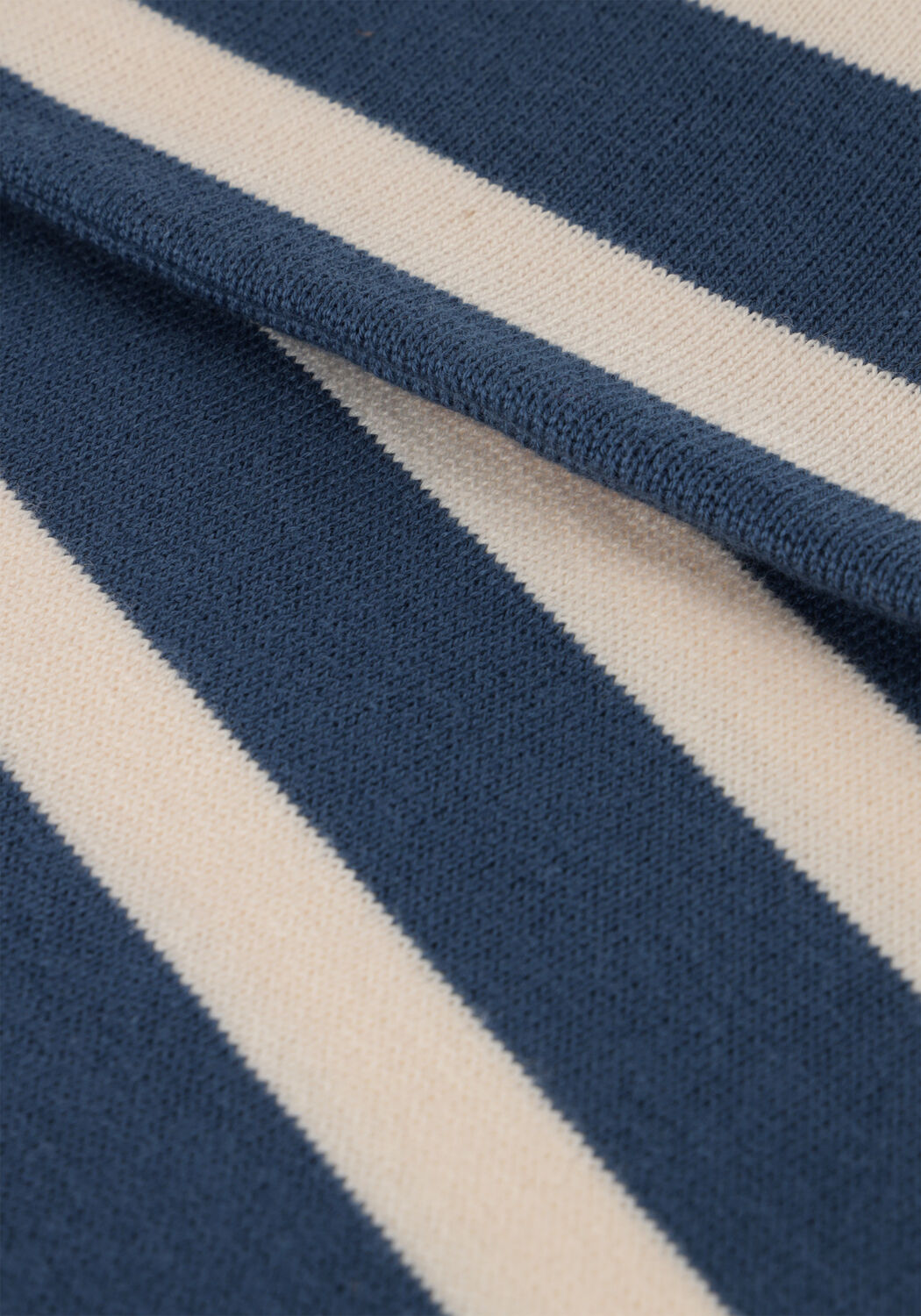 Blauwe YOUR WISHES Polo STRIPE KNIT CASUAL POLO - large