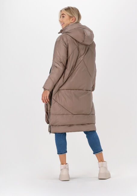 Taupe CANADIAN Gewatteerde jas EUGENIE LG SATIN - large