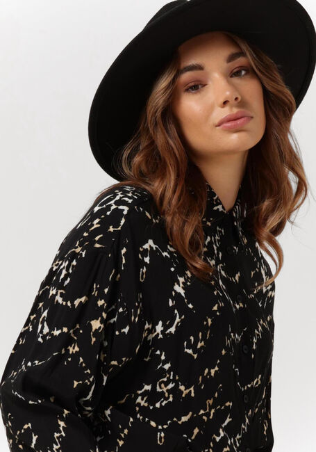 Zwarte ALIX THE LABEL Blouses LADIES WOVEN ANIMAL LINES OVERSIZED BLOUSE - large