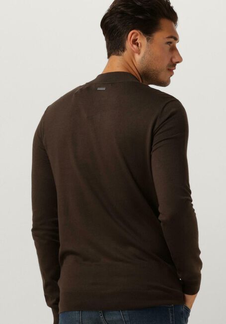 Bruine PUREWHITE Trui ESSENTAIL HALFZIP - large