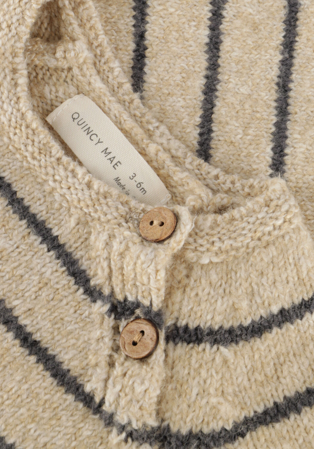 Beige QUINCY MAE Trui ACE KNIT SWEATER - large