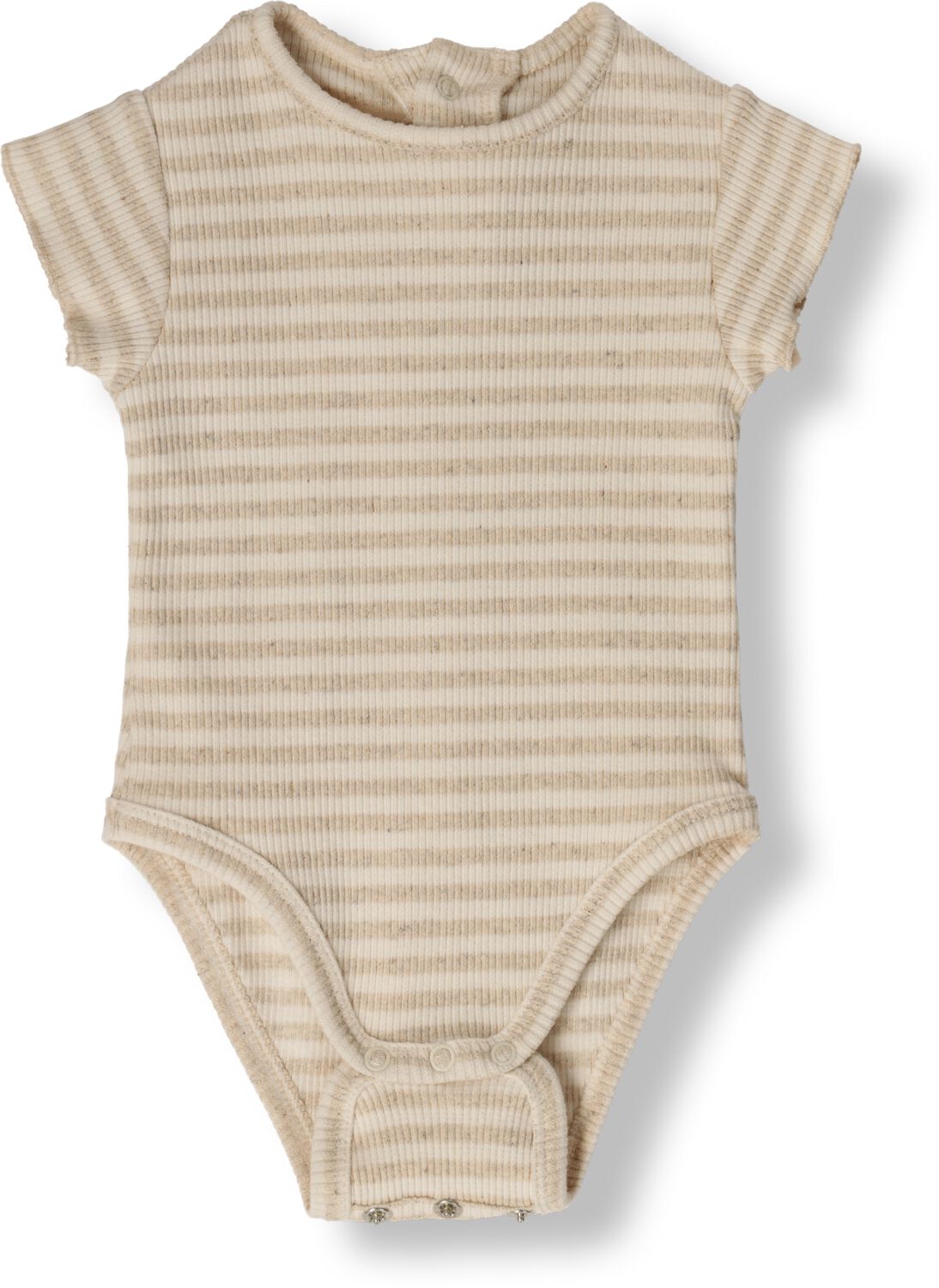 PLAY UP Baby Rompers Striped Rib Body Beige